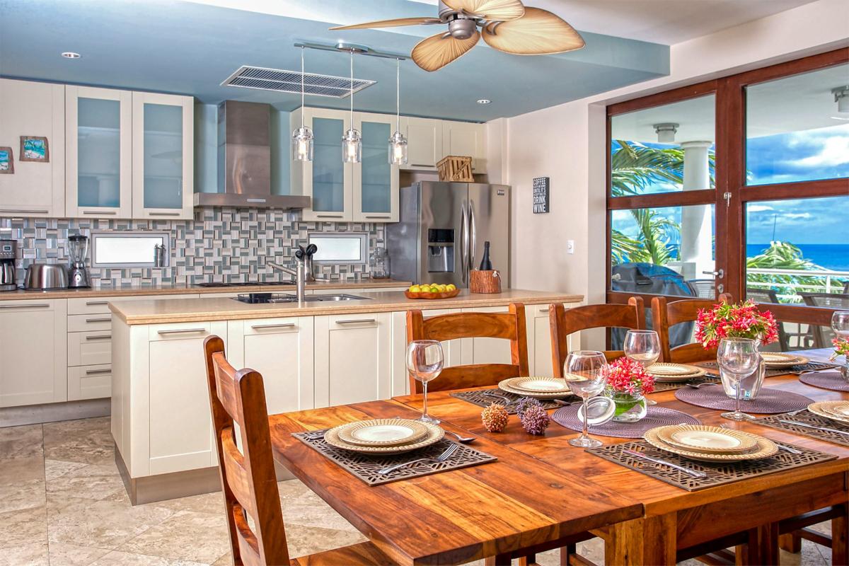 Villa rental St Martin - Kitchen area